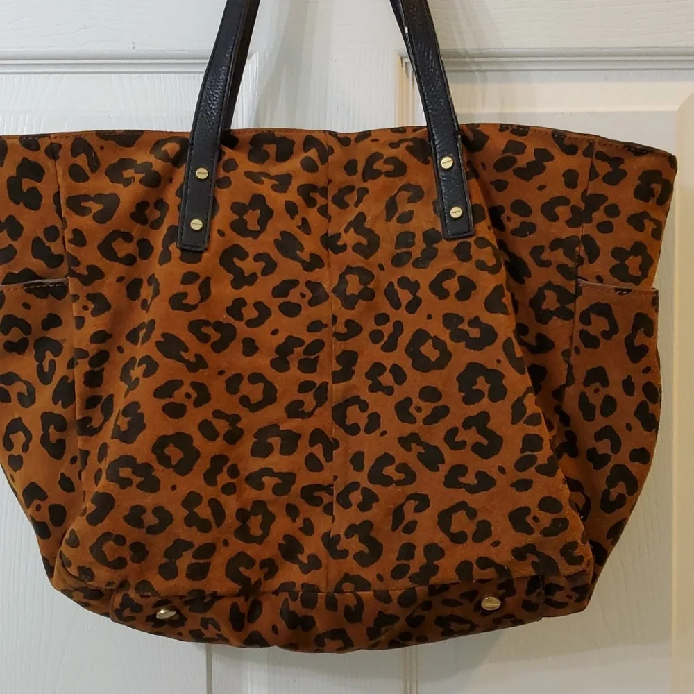 J. Crew Leopard Print Tote Bag - Picture 2 of 11